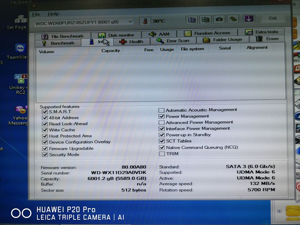 6 TB. WD PURPLE 5700RPM SATA3 (WD60PURZ) JIB05/2022