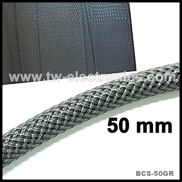 สายถัก 50 mm (สีเทา) / BCS-50GR