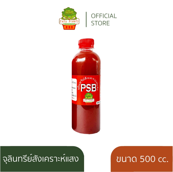 หัวเชื้อ PSB จุลินทรีย์สังเคราะห์แสง ขนาด 500 cc. สูตรเข้มข้นพร้อมใช้ ขยายเชื้อได้เร็วทันใจ