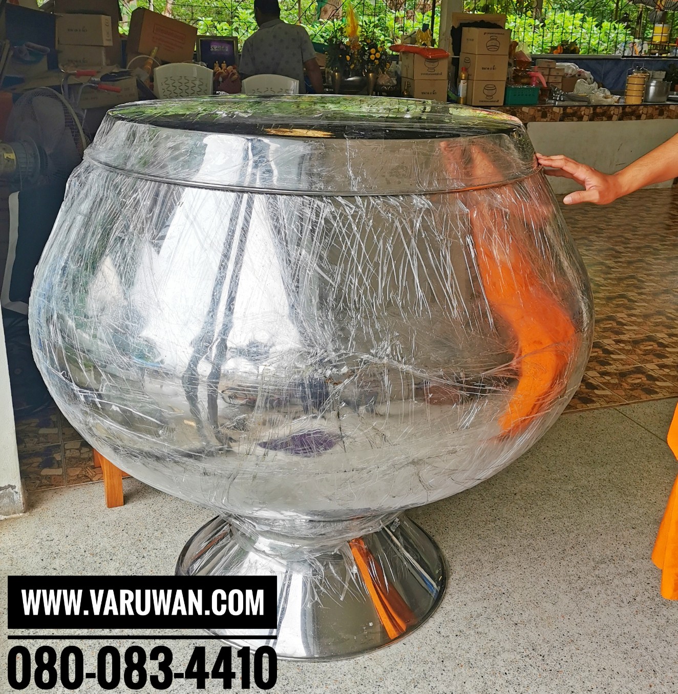 บาตรสแตนเลส (บาตรสแตนเลสใบใหญ่) บาตรออมสิน บาตรน้ำมนต์ สแตนเลสอย่างดี