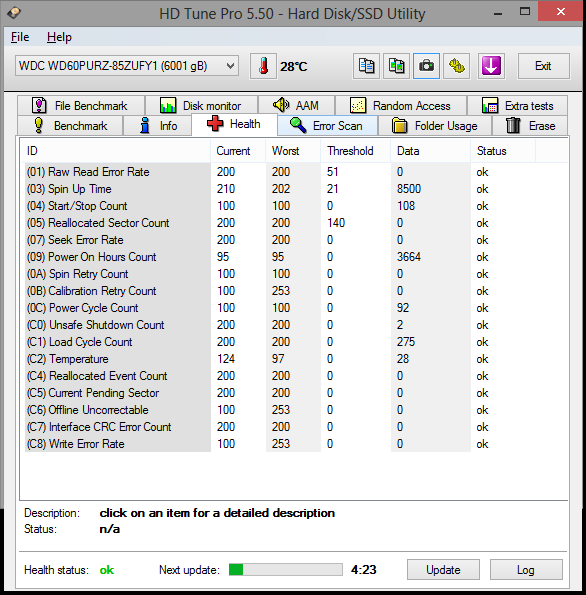 6 TB. WD PURPLE 5700RPM SATA3 (WD60PURZ) JIB05/2022
