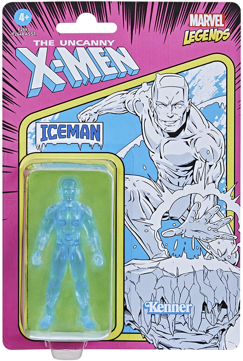 Hasbro Marvel Legends Series Iceman 3.75-Inch Retro 375 Collection Action Figure ฮาสโบร มาร์เวล เลเจนด์ หุ่นโมเดลฟิกเกอร์ ไอซ์แมน ขนาด 3.75 นิ้ว ลิขสิทธิ์แท้