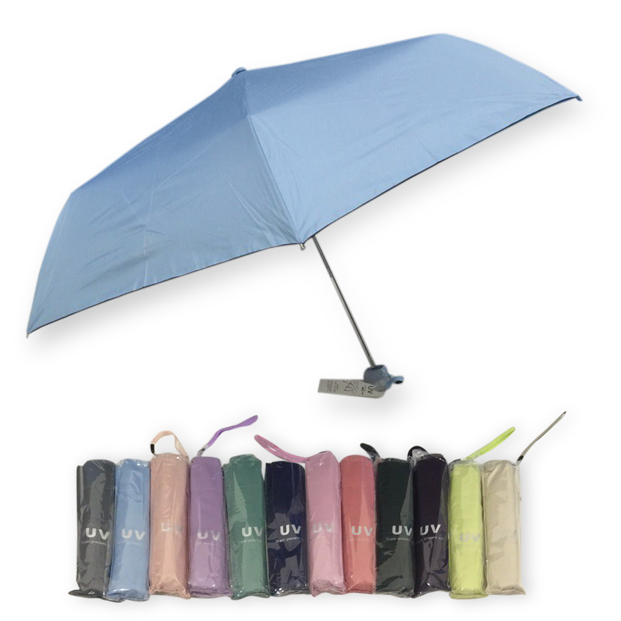 ร่มGBU3ตอนแบนเบารหัสGM345ยูวีดำ