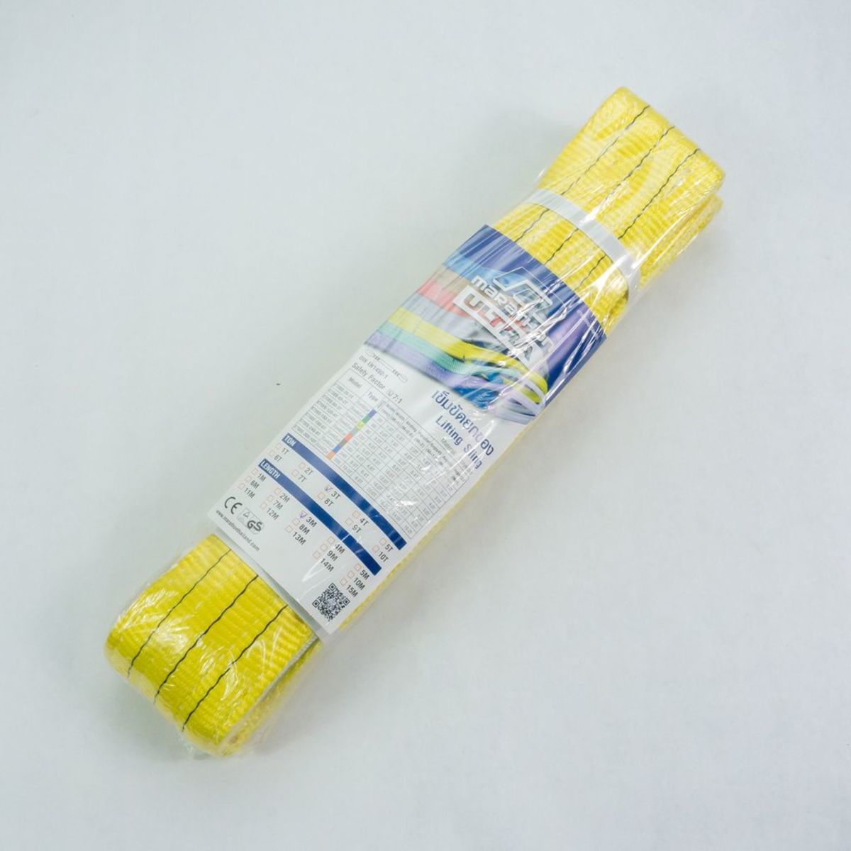 สลิงแบน / สายพานยกของ / สลิงผ้า MARATHON WLL 3.0 TON x ยาว 3.0 เมตร (กว้าง90mm)