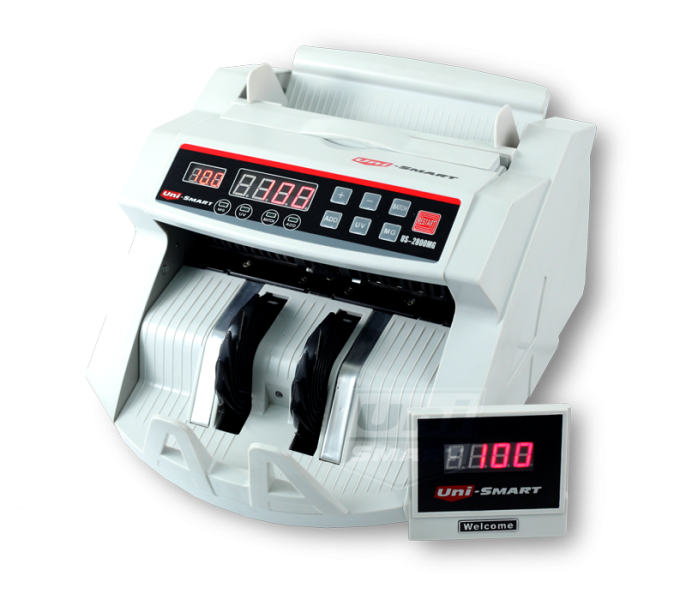 ขายถูก เครื่องนับธนบัตรและตรวจจับธนบัตรปลอมอัตโนมัติ 2 ระบบ ยูนิ-สมาร์ท UNI-SMART US-2800MG