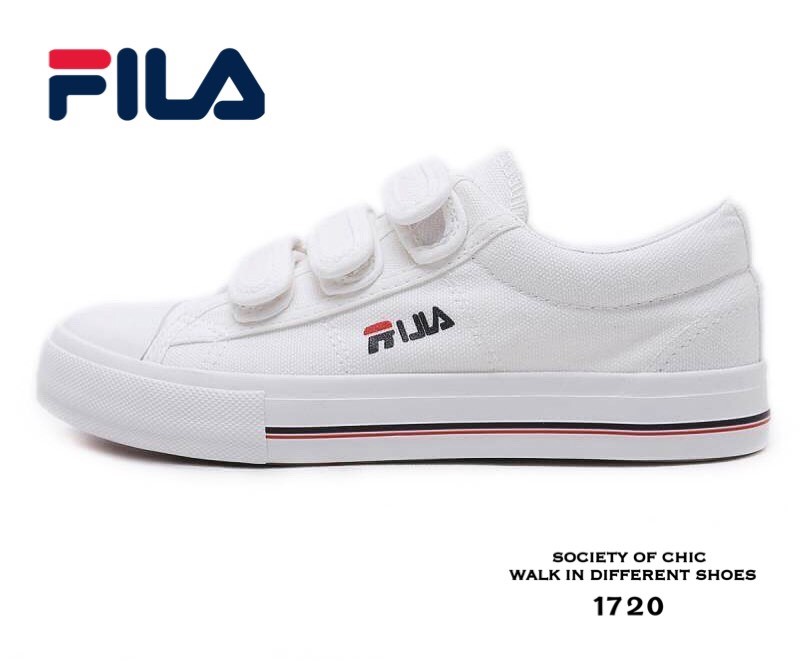รองเท้าผ้าใบเมจิกเทป Style FILA (สีดำ)