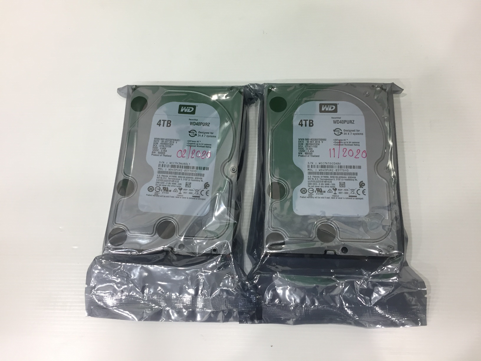 4TB. WD Purple WD40PURZ ของใหม่เคลมมา ประกันยาวๆ