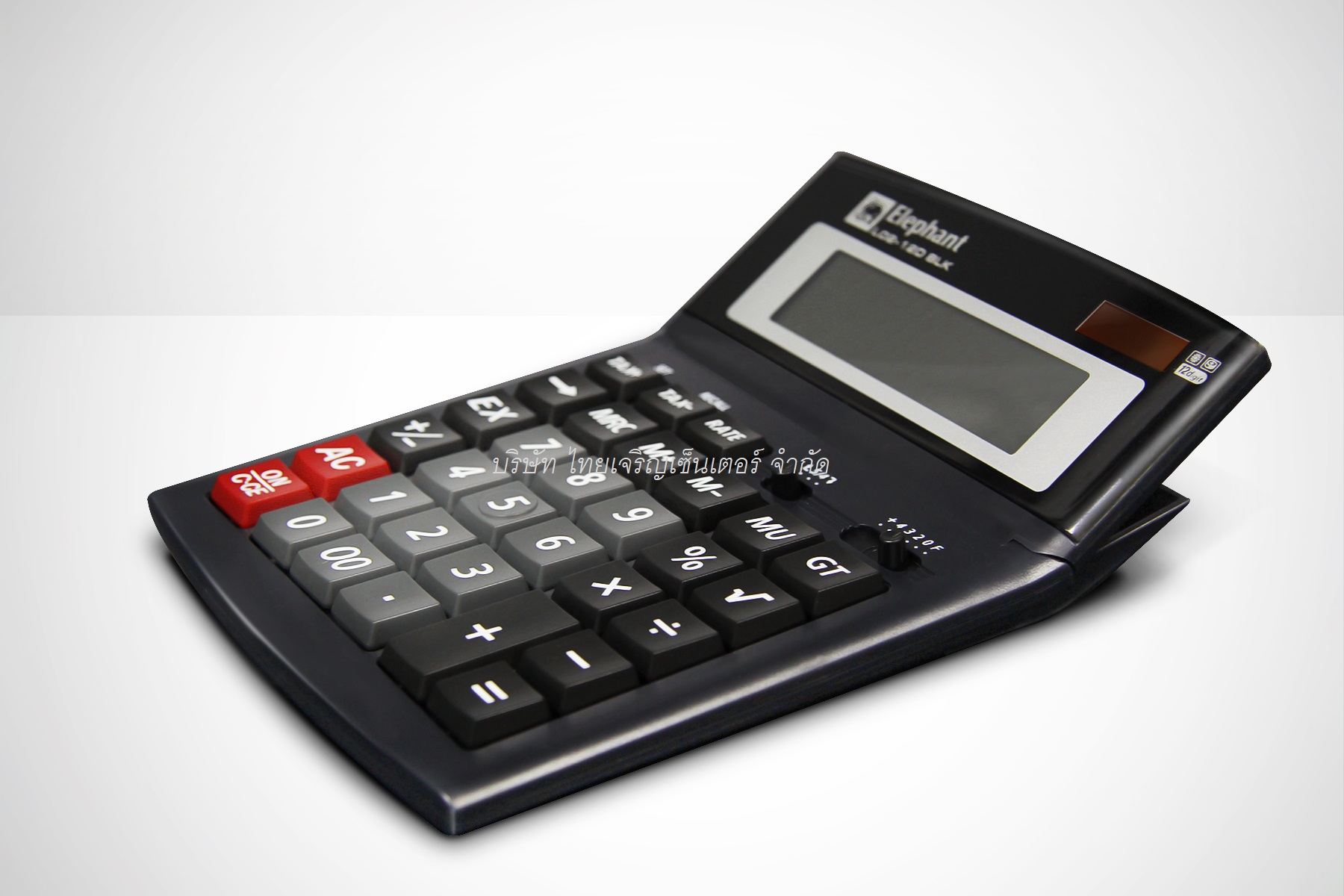 เครื่องคิดเลข ตราช้าง L02-12D BLK (เครื่อง)