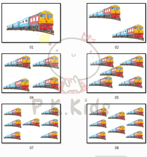 เรียงลำดับจำนวน : รถไฟ