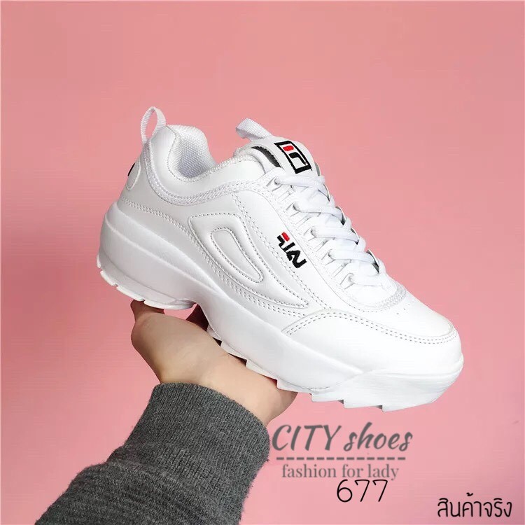 รองเท้าผ้าใบ Style FILA Disrupto (สีชมพู)