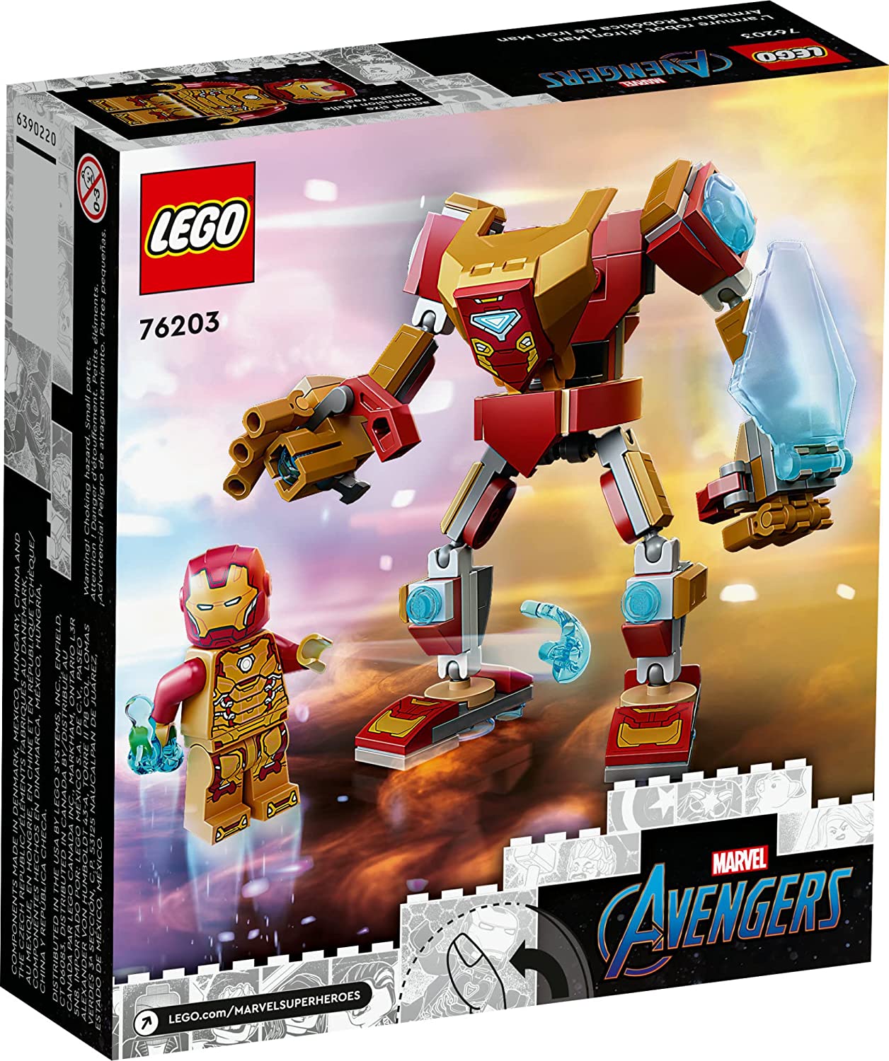 LEGO ตัวต่อเสริมทักษะ เลโก้ มาร์เวล ไอรอนแมน เมค อาร์เมอร์ Marvel : Iron Man Mech Armor รุ่น 76203