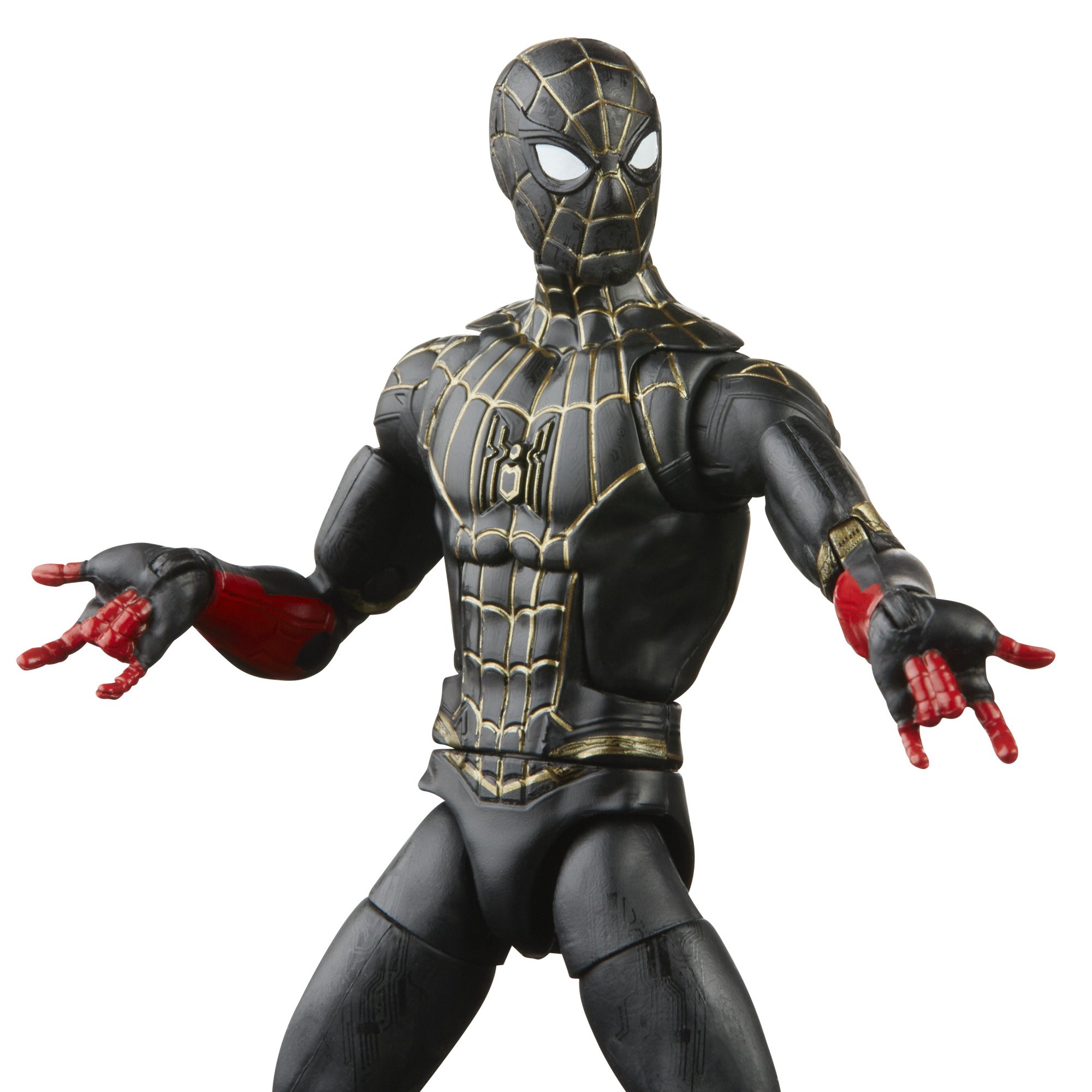 Hasbro Marvel Legends Series Black & Gold Suit Spider-Man (No Way Home) 6-inch Figure ฮาสโบร มาร์เวล เลเจนด์ ซีรี่ย์ส หุ่นโมเดลฟิกเกอร์ แบล็ค แอนด์ โกลด์ สูท สไปเดอร์-แมน (โน เวย์ โฮม) ขนาด 6 นิ้ว ลิขสิทธิ์แท้