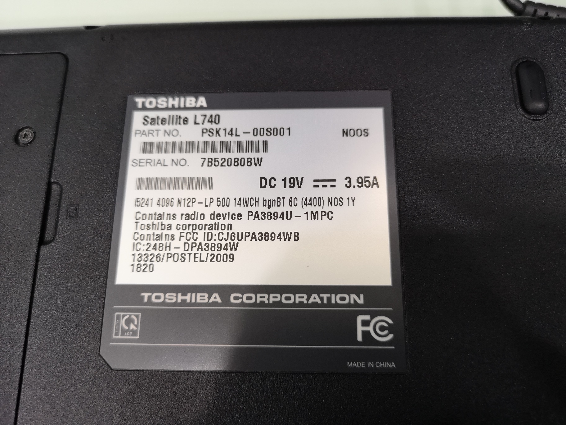 TOSHIBA Satellite L740