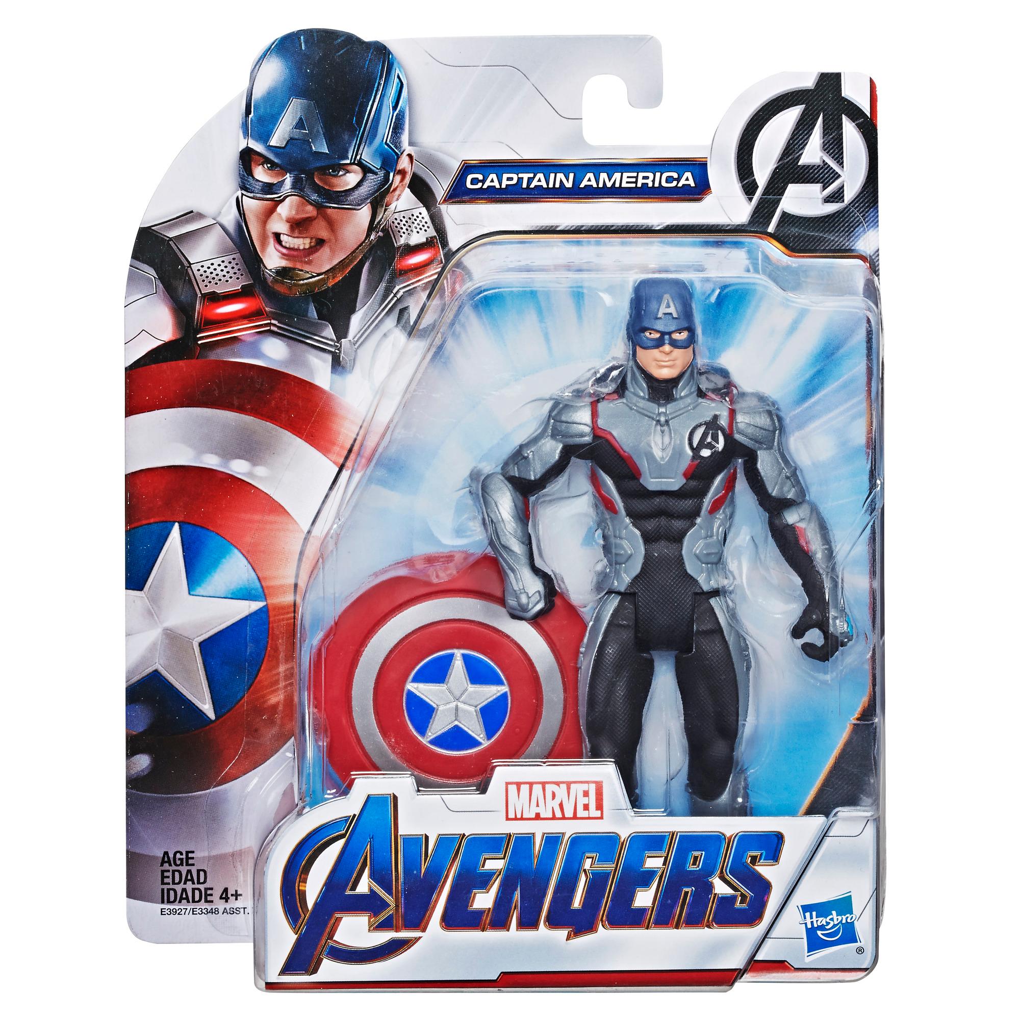 HASBRO Marvel Avengers Endgame Team Suit Captain America 6-Inch-Scale Figure ฮาสโบร มาร์เวล อเวนเจอร์ส หุ่นโมเดลฟิกเกอร์ กัปตันอเมริกา 6 นิ้ว ลิขสิทธิ์แท้