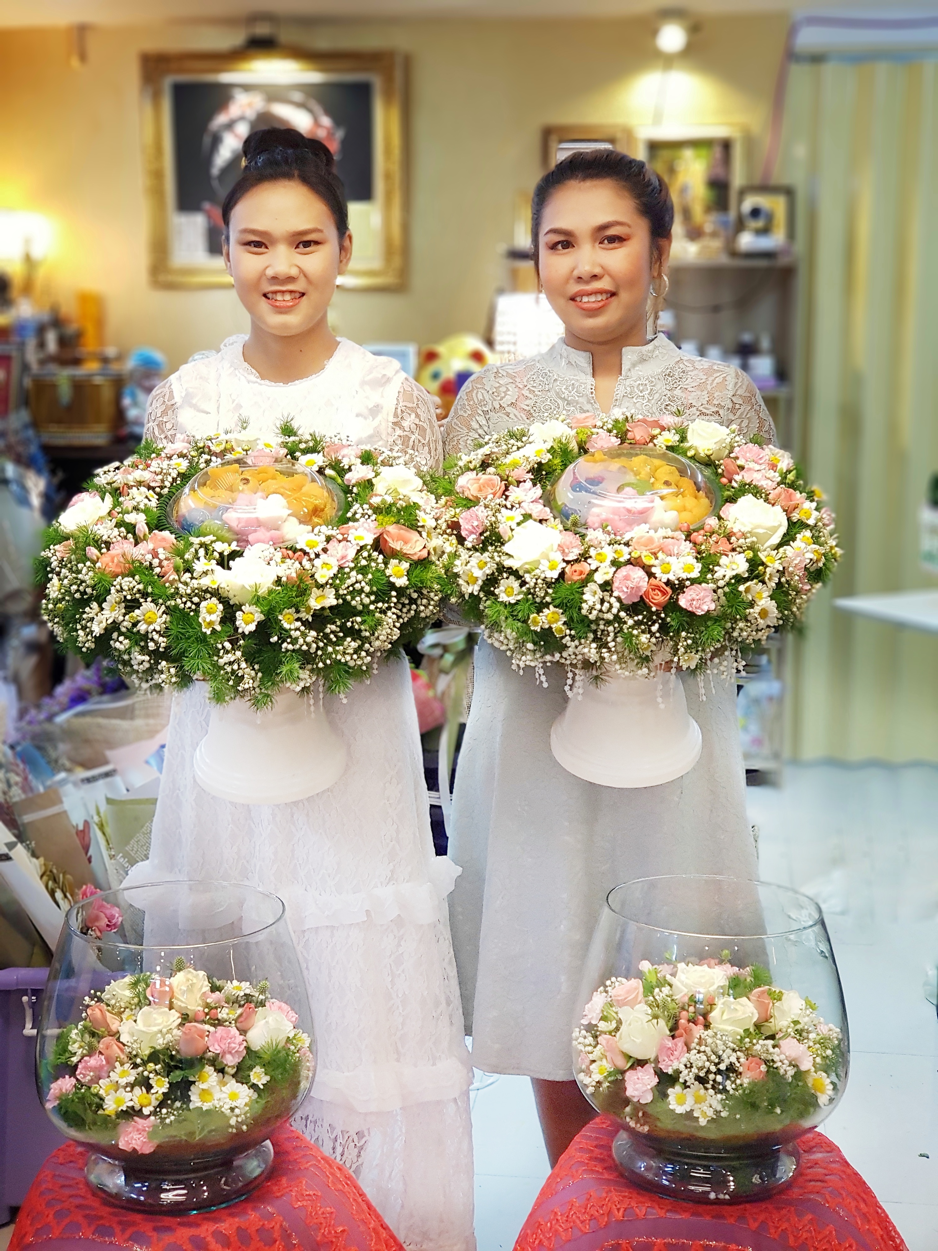 พานขันหมากร้านดอกไม้ศาลายา นครปฐม