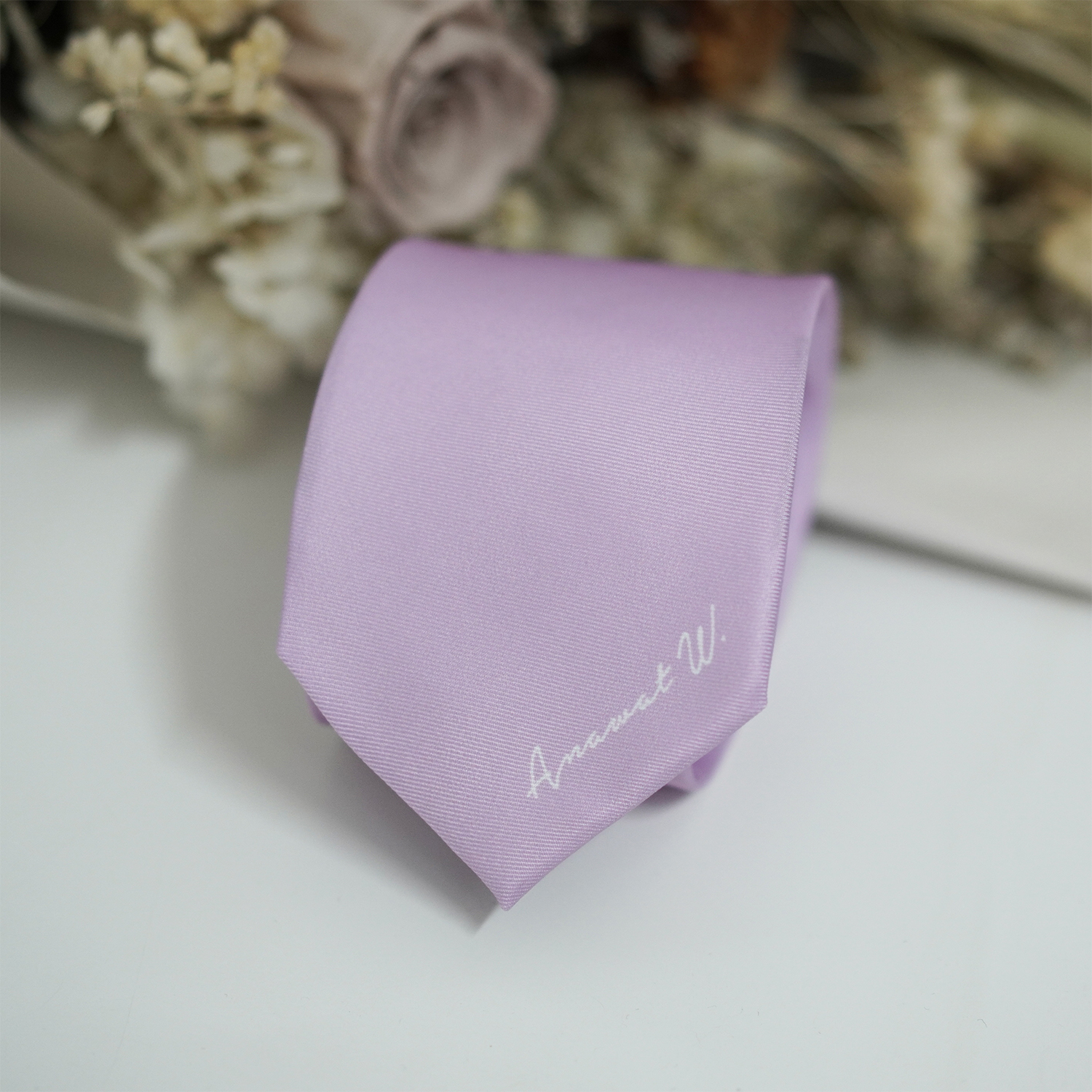 เนคไท สั่งทำใส่ชื่อ ขนาด 3" - Minimal - Lavender