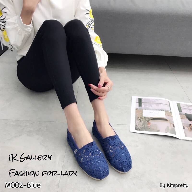 รองเท้าลูกไม้ Style Toms (สีเทา)