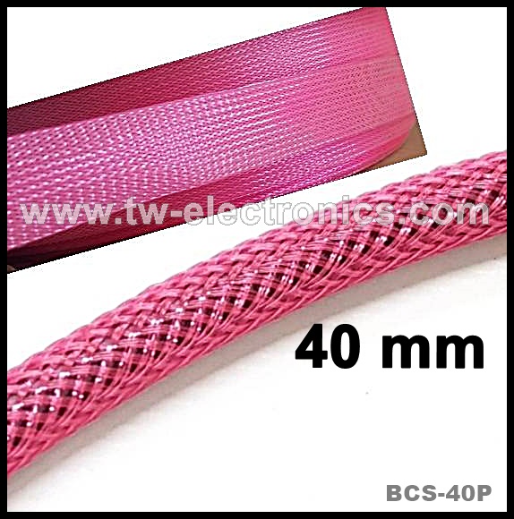 สายถัก 40 mm (สีชมพู) / BCS-40P