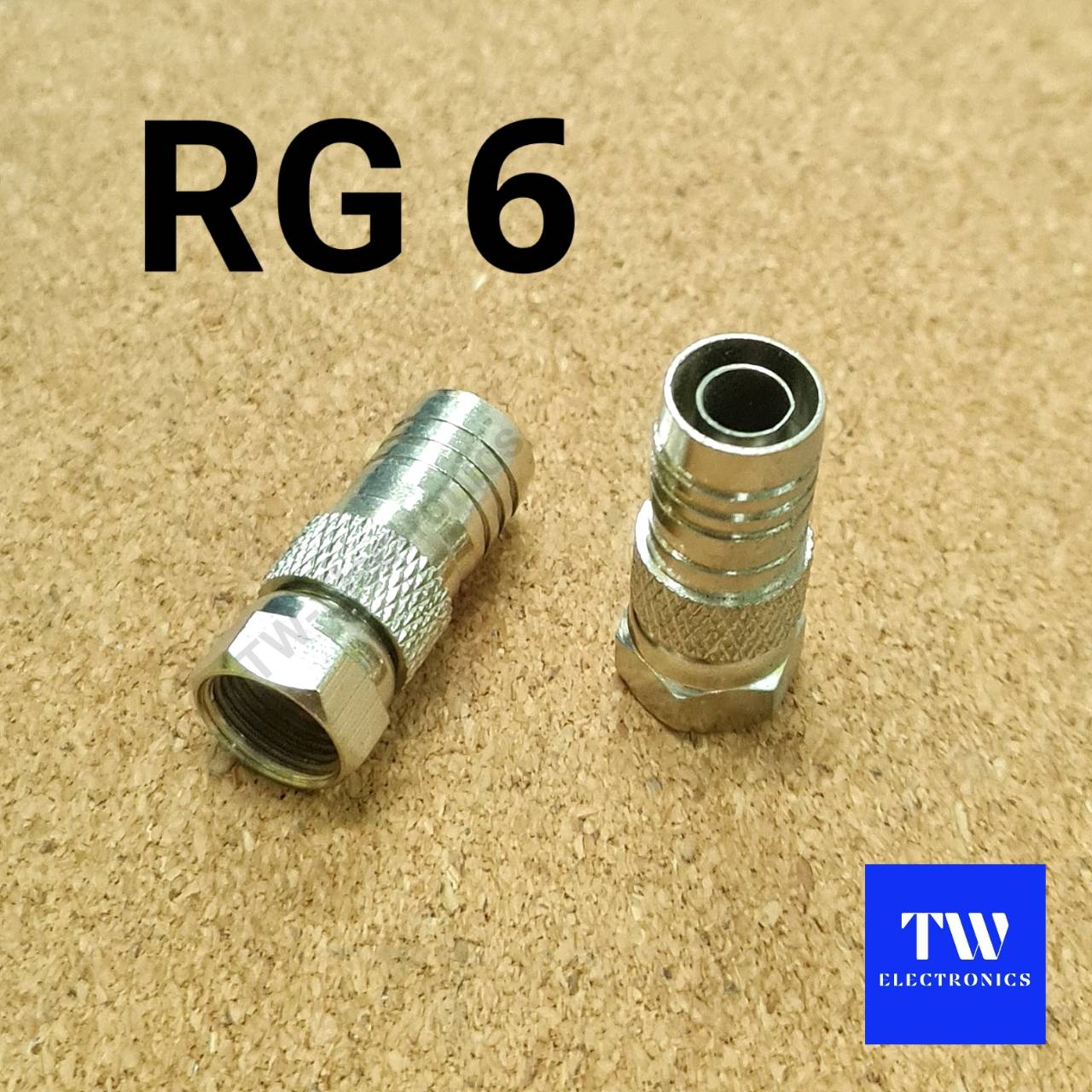 ขั้วต่อF-TYPE (RG6) แบบบีบ,ย้ำสาย *รุ่นหนา
