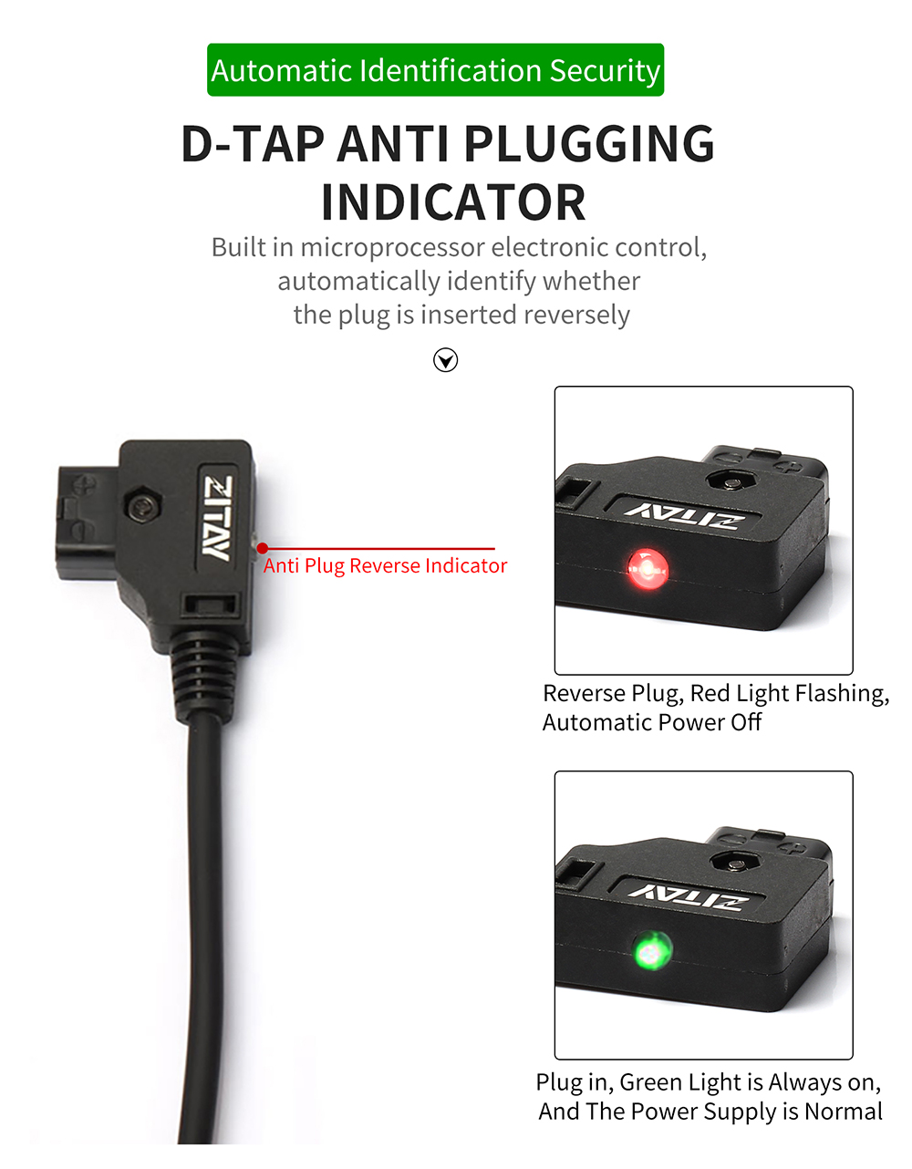 ZITAY DJI LiDAR Laser Follow Focus Motor DC Power supply Cable 【CD43】