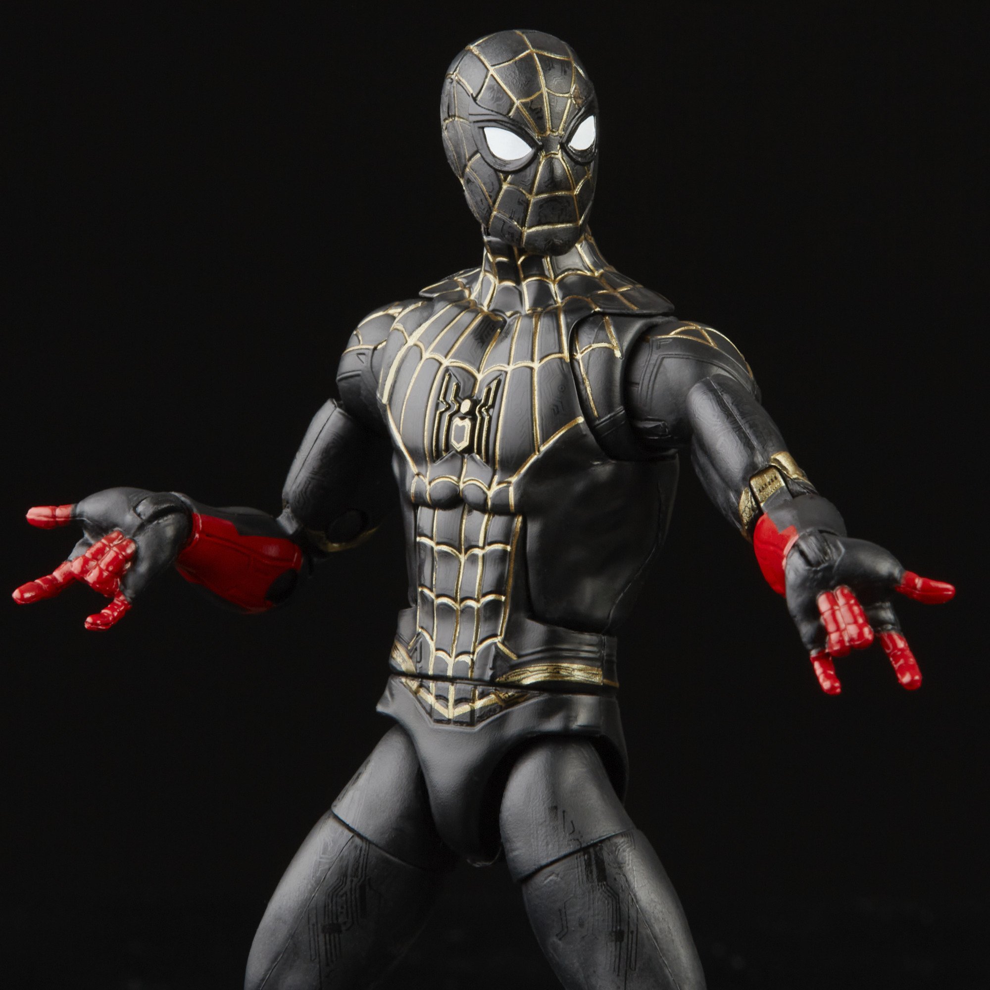 Hasbro Marvel Legends Series Black & Gold Suit Spider-Man (No Way Home) 6-inch Figure ฮาสโบร มาร์เวล เลเจนด์ ซีรี่ย์ส หุ่นโมเดลฟิกเกอร์ แบล็ค แอนด์ โกลด์ สูท สไปเดอร์-แมน (โน เวย์ โฮม) ขนาด 6 นิ้ว ลิขสิทธิ์แท้