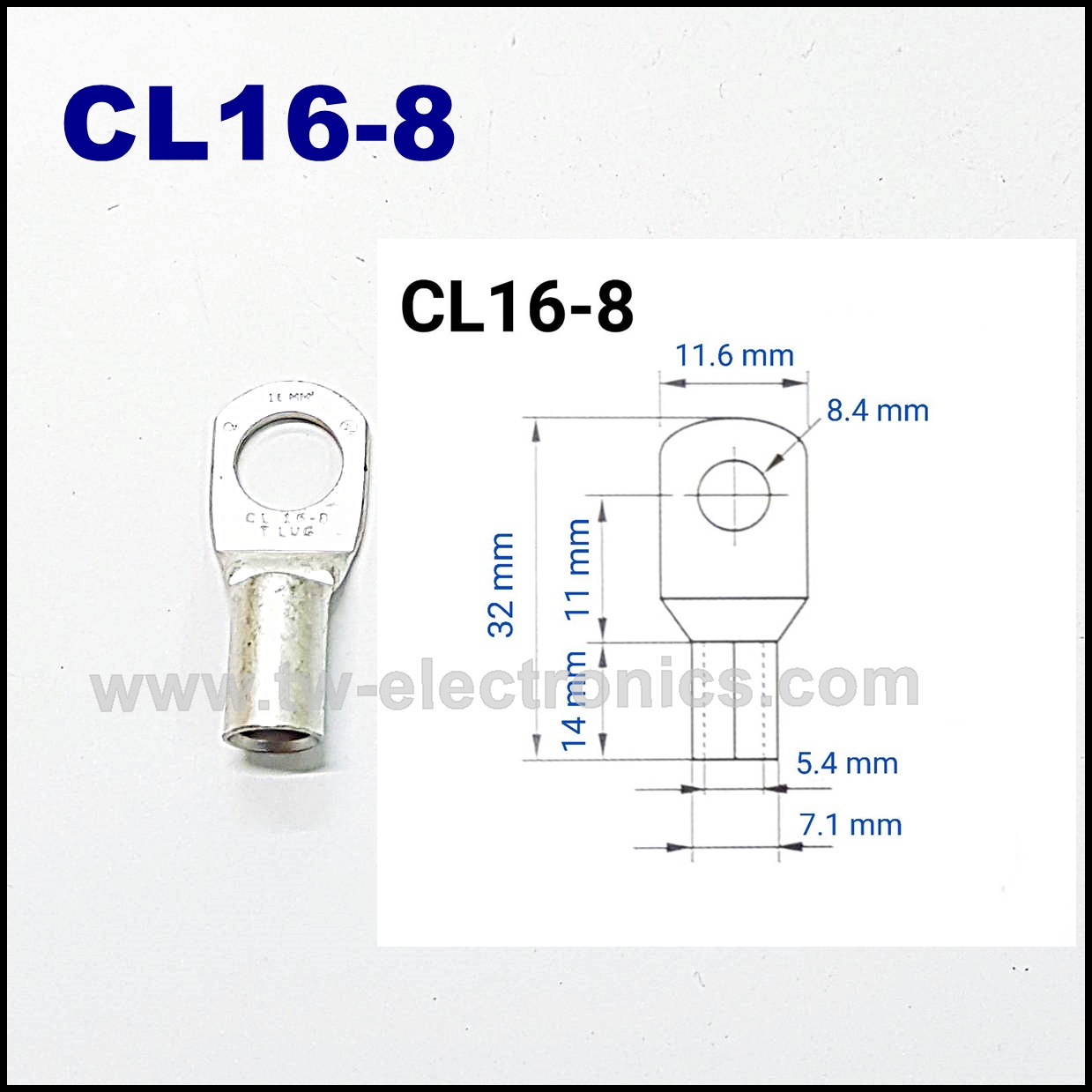 หางปลา ทรงยุโรป T-LUG / CL16-8