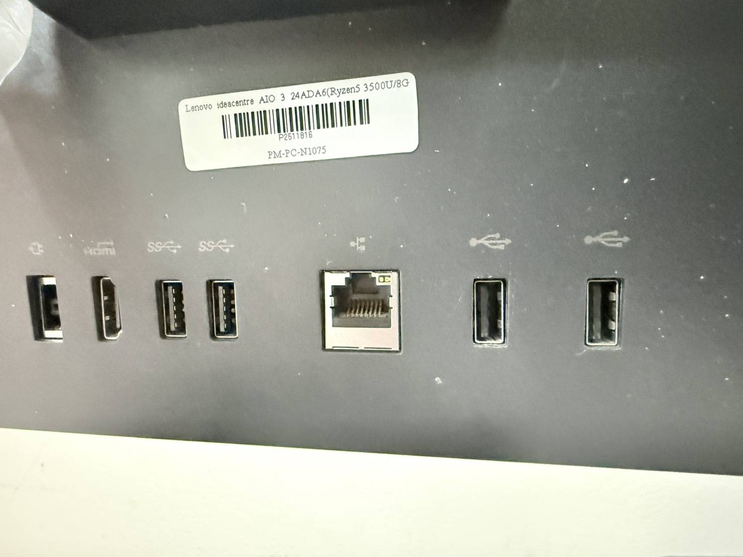ออลอินวัน Lenovo ideacentre AIO 3 24ADA6(Ryzen5 3500U/8GB/M.2 256GB/1TB)+Adapter ไมค์ไม่ติด