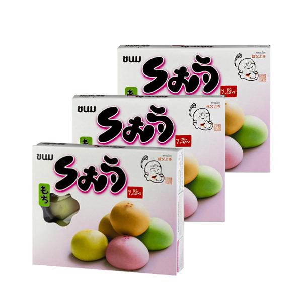 ขนม โมจิ ไส้ถั่วทอง ตราลุงโยกุ ขนาด 185 กรัม (แพ็ค 3 กล่อง)