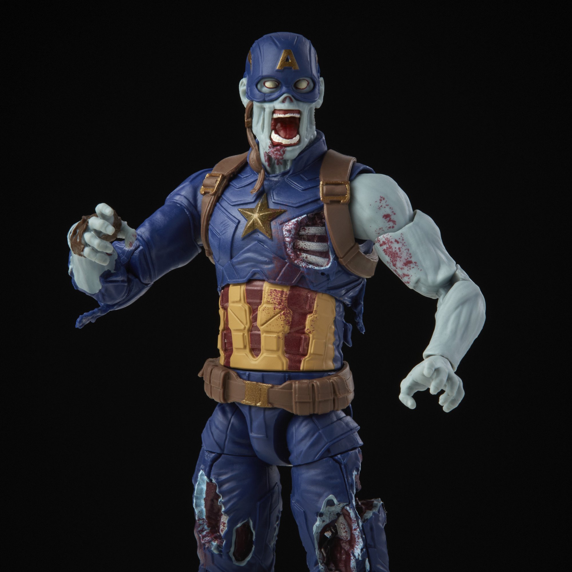 Hasbro Marvel Legends Series What If Zombie Captain America 6-inch Figure ฮาสโบร มาร์เวล เลเจนด์ ซีรี่ย์ส หุ่นโมเดลฟิกเกอร์ วอท อีฟ ซอมบี้ กัปตัน อเมริกา ขนาด 6 นิ้ว ลิขสิทธิ์แท้