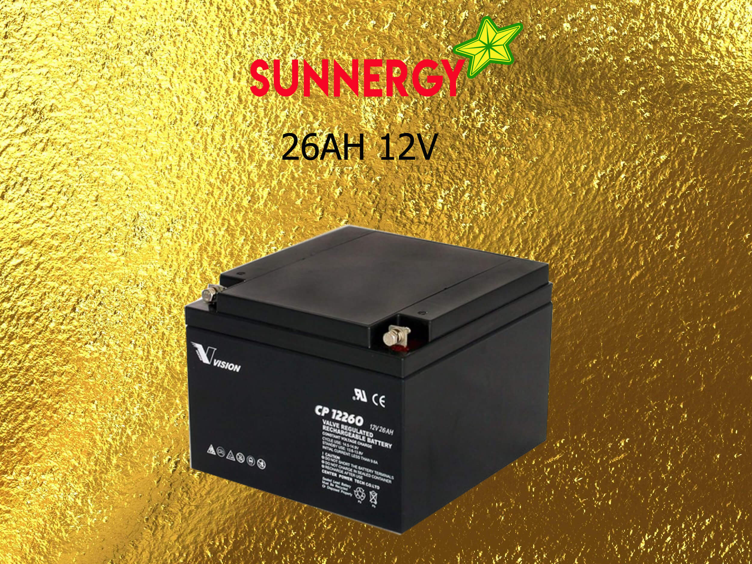 แบตเตอรี่ DEEP CYCLE 26AH 12V