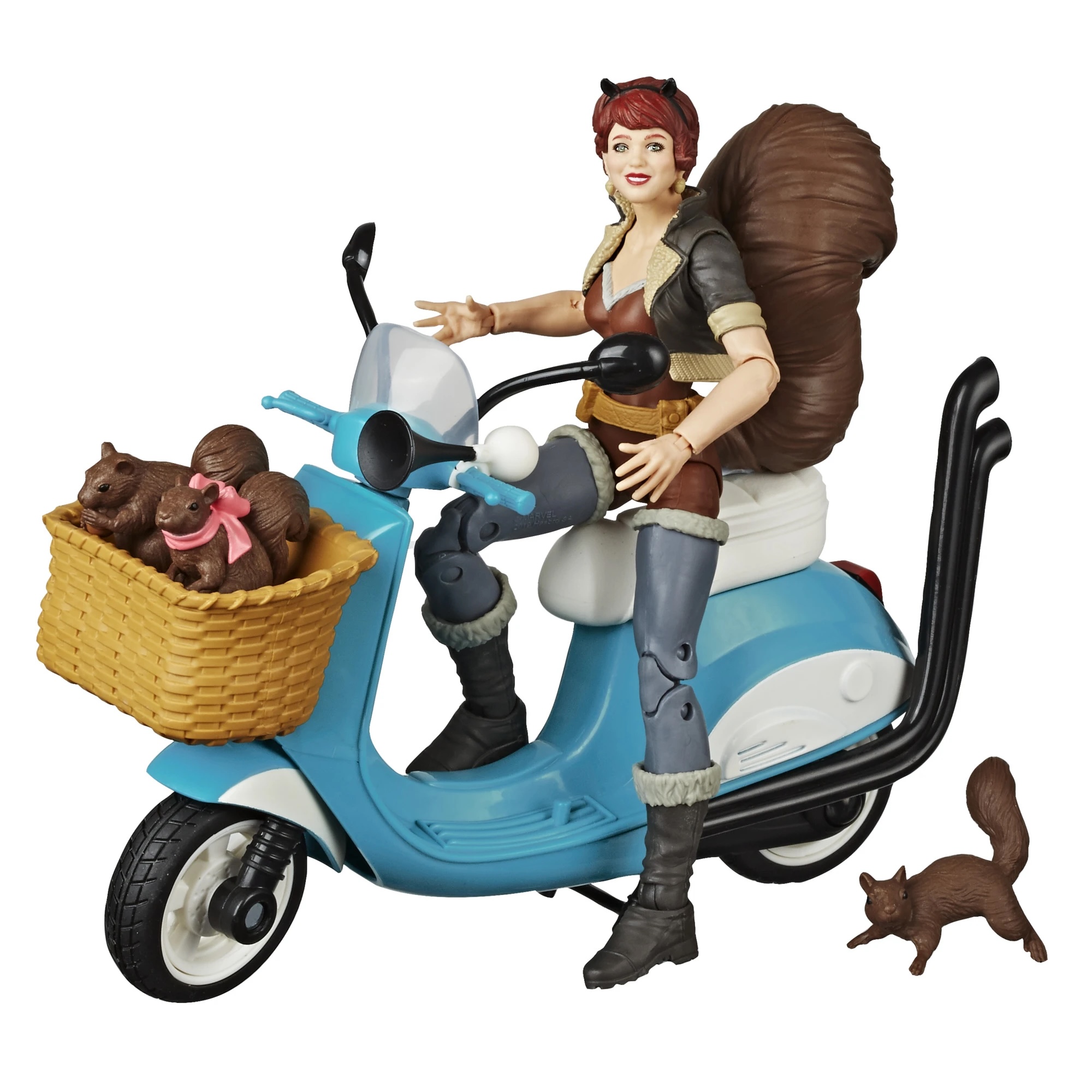 Hasbro Marvel Legends Series Unbeatable Squirrel Girl 6-inch Figure ฮาสโบร มาร์เวล เลเจนด์ ซีรี่ย์ส หุ่นโมเดลฟิกเกอร์ อันบีทเทเบิล สควีรอล เกิร์ล ขนาด 6 นิ้ว พร้อมสกู๊ทเตอร์ ลิขสิทธิ์แท้