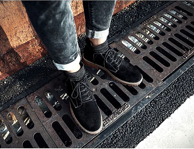 01055 รองเท้าบูท LZDZN Martin Boots Shoes high สไตล์วินเทจ [ชาย/หญิง] Size 38-44