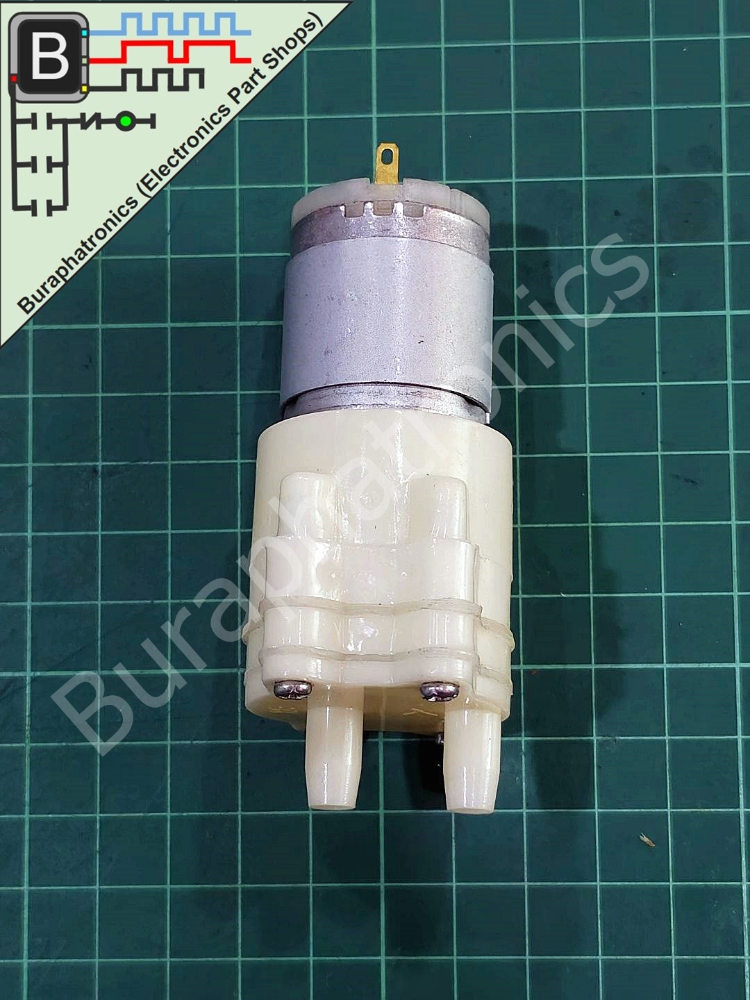 DC Water pump motor 12 VDC FlowRate 2-3 L/Min ( ปั้มน้ำ 12V อัตราการไหล 2-3 ลิตร/นาที น้ำเปล่า )