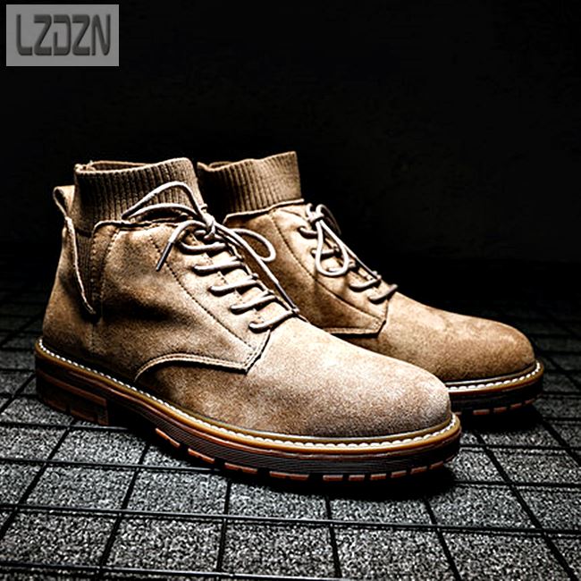 01057 รองเท้าบูท LZDZN Martin Boots Shoes high สไตล์วินเทจ [ชาย/หญิง] Size 38-44
