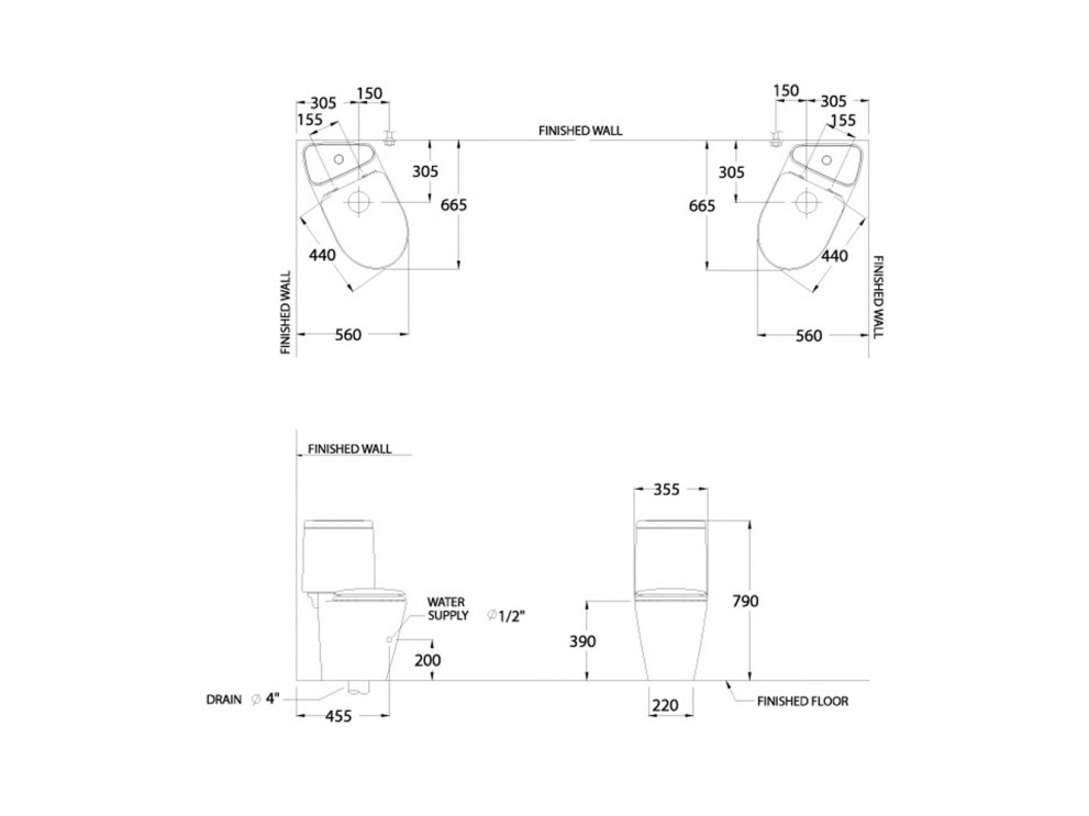 COTTO C90803(HM) ฝารองนั่งคอตโต้ กันกระแทก U-Shape 360x440x60 mm. (Soft-Close)