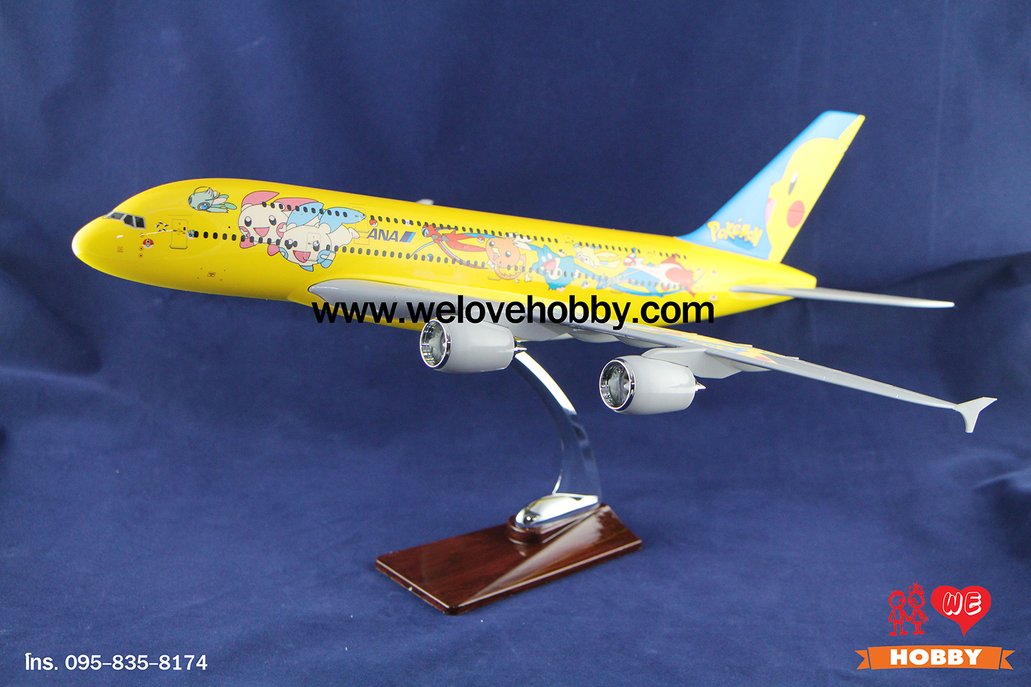 โมเดลเครื่องบิน ANA All Nippon Airways (Boeing 747) ลายโปเกม่อน ญี่ปุ่น ลำใหญ่