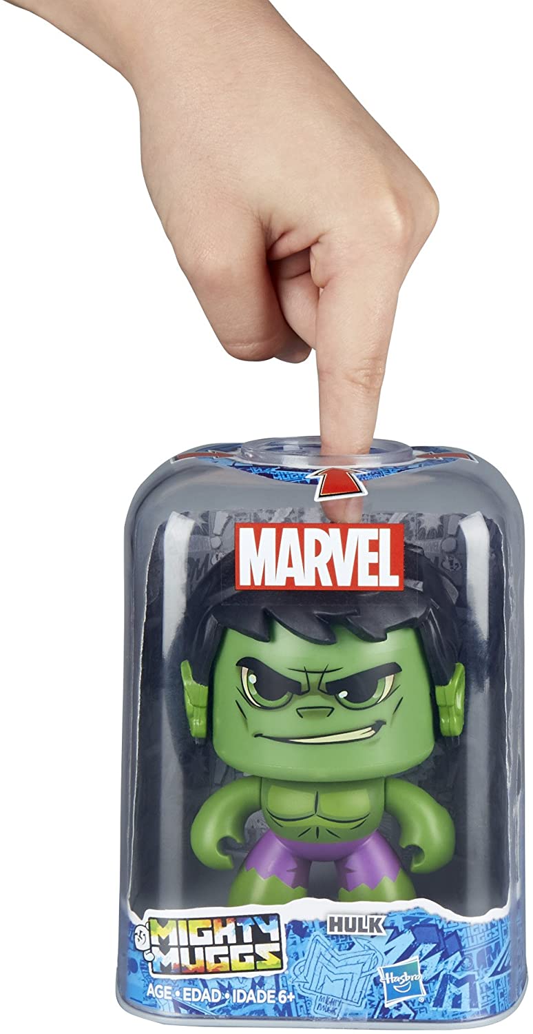 Hasbro Marvel Avengers Mighty Muggs Hulk ฮาสโบร มาร์เวล อเวนเจอร์ส ไมตี้ มักส์ ฮัลค์ ตุ๊กตาเปลี่ยนหน้าได้ ลิขสิทธิ์แท้