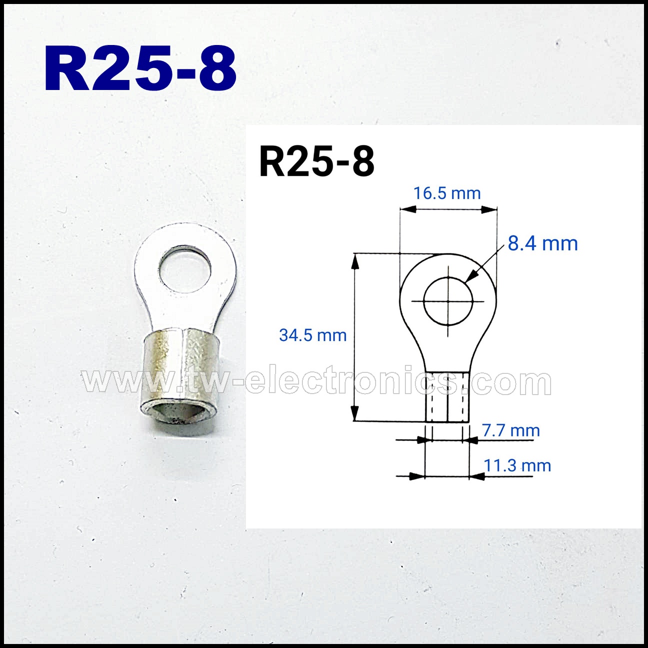 หางปลากลม เปลือย T-LUG / R25-8