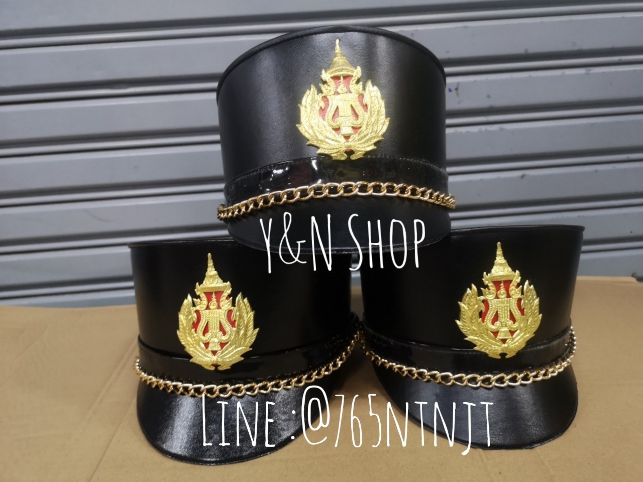 Y&NShop หมวกชุดดรัมเมเยอร์เด็กผู้ชาย หมวกคฑากร