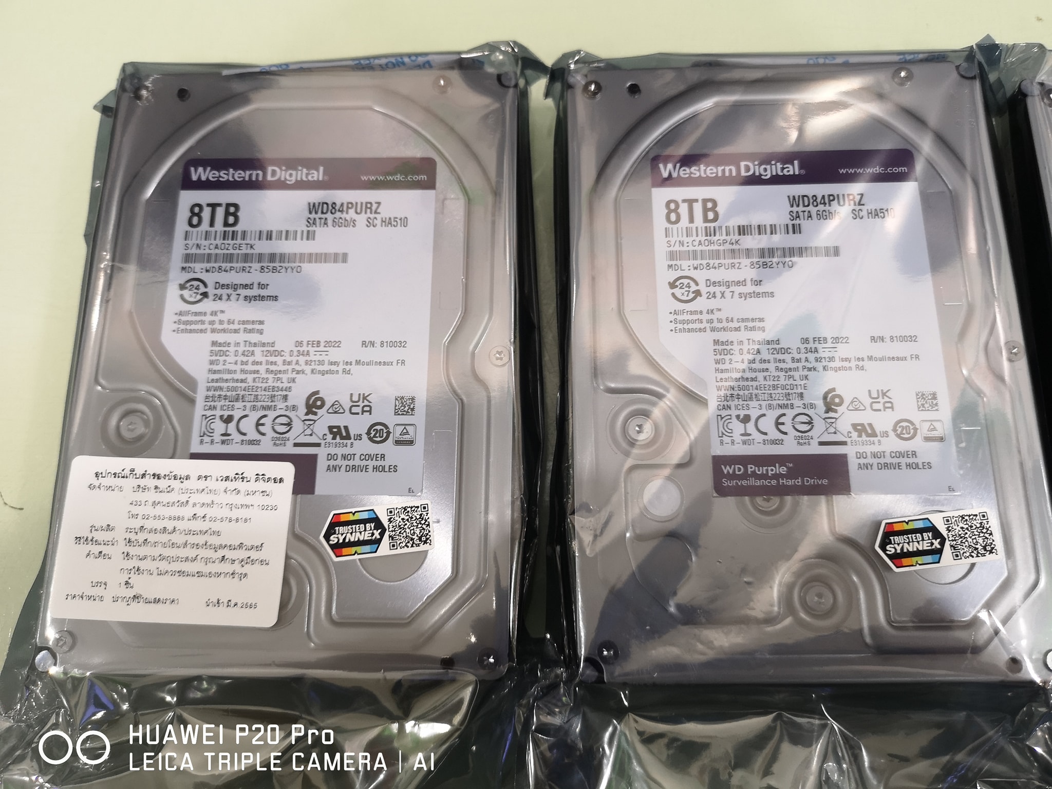 8TB. WD Purple WD84PURZ ของใหม่ รับประกัน Synnex เกือบ3 ปีเต็ม 02/2025