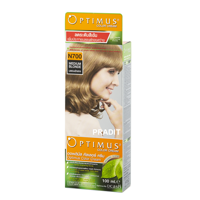 Optimus Color Cream ออพติมัส คัลเลอร์ ครีม เบอร์N700 สีบลอนด์กลาง 100 มล 235 กรัม