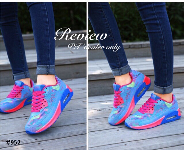 รองเท้าสไตล์ Nike Rainbow Sneakers (สีฟ้า)