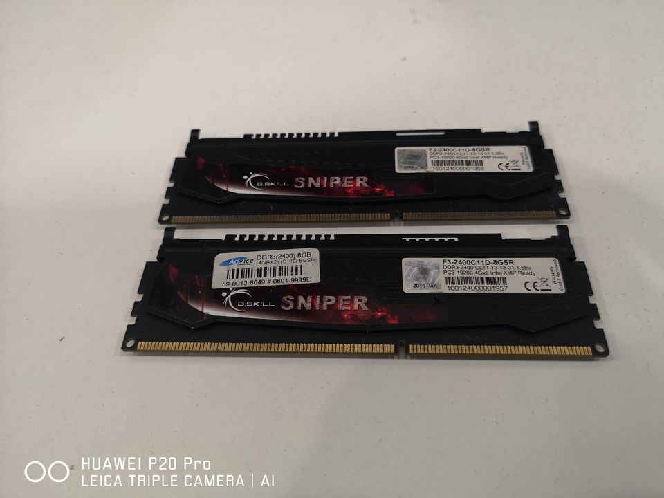 8GB. DDR-3 FSB2400 4GB.X2 G-Skill Sniper มือสองขามีคราบสนิม Advice