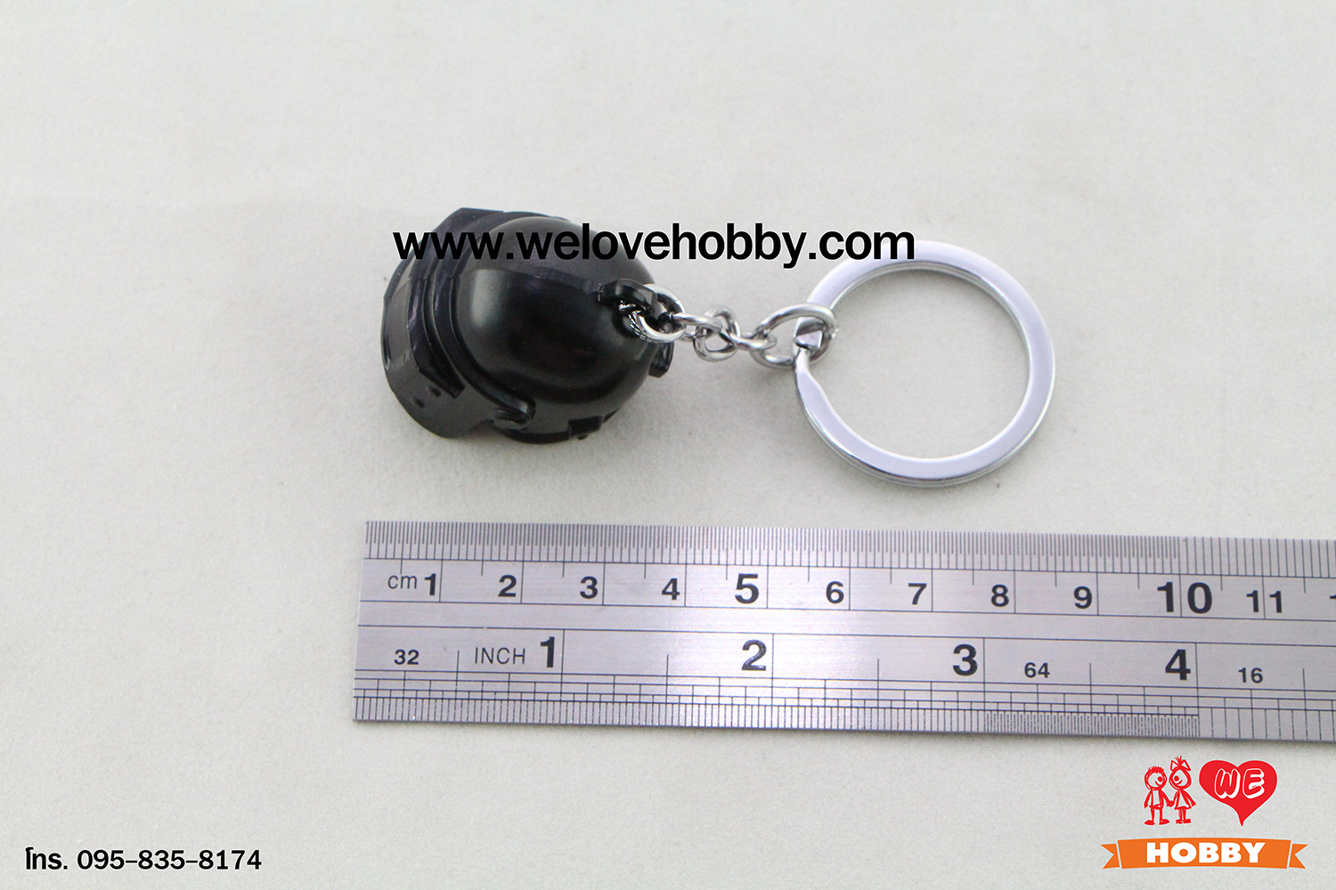 พวงกุญแจ PUBG (PLAYERUNKNOWN'S BATTLEGROUNDS) : หมวกเกราะ (Spetsnaz Helmet) Level 3 สีดำ