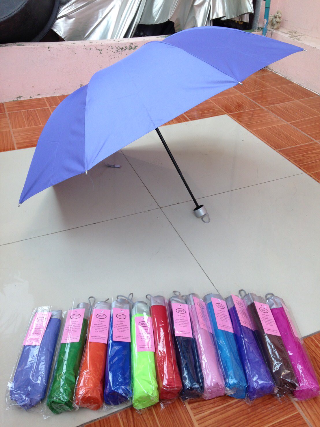 ร่มพับ3ตอนมียูวี8ก้าน