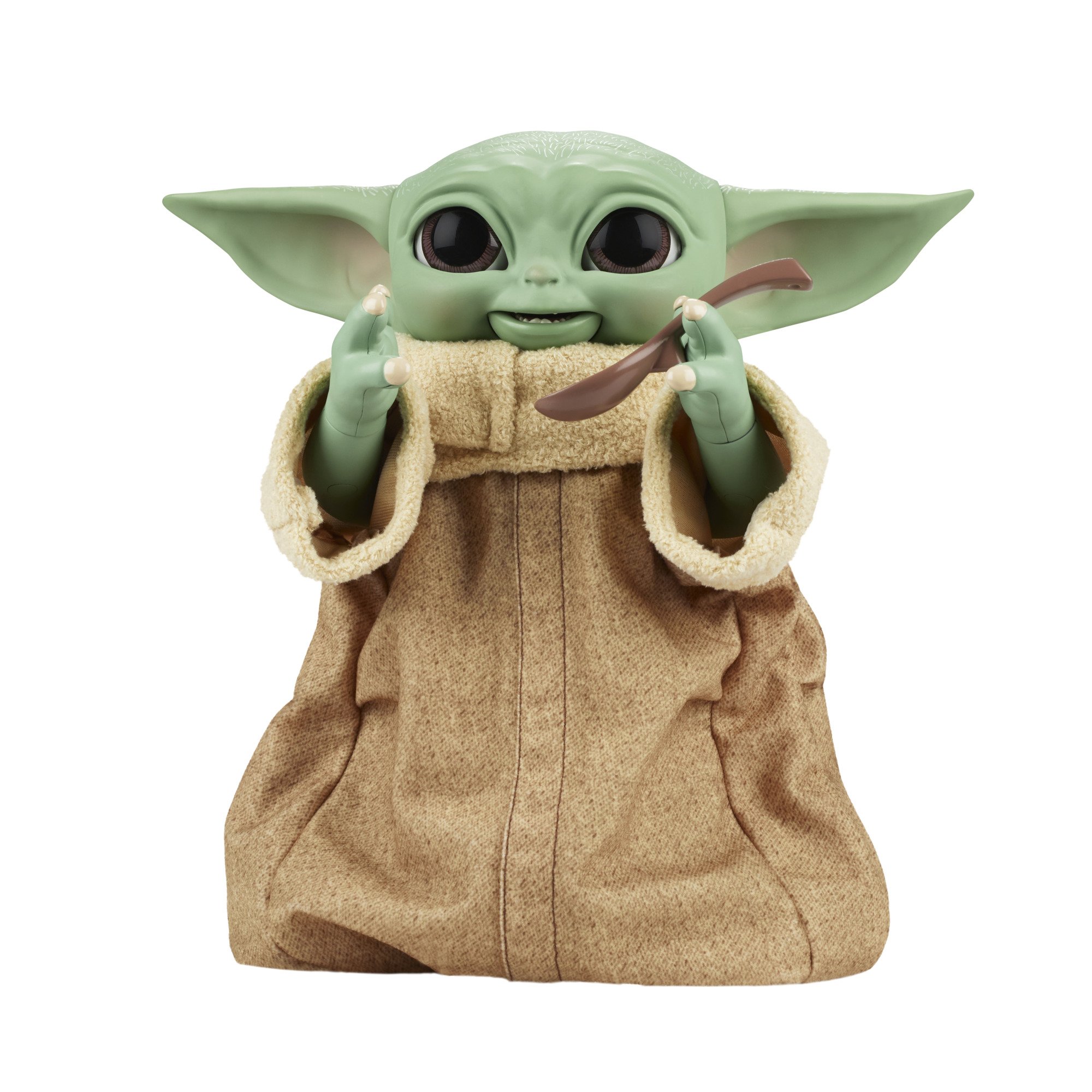 Hasbro Star Wars The Mandalorian Galactic Snackin’ Grogu Baby Yoda The Child Animatronic Edition Toy Figure ฮาสโบร สตาร์ วอร์ส แมนดาโรเลี่ยน หุ่นโมเดลฟิกเกอร์ เบบี้ โยดา แกแลคติค สแน็คกิ้ง โกรกู ขนาด 9 นิ้ว มีเสียงและท่าทาง 40 แบบ ขยับได้ ป้อนอาหารได้
