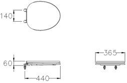 Cotto C9005Y4 Minnie ฝารองนั่งชักโครก สีขาว
