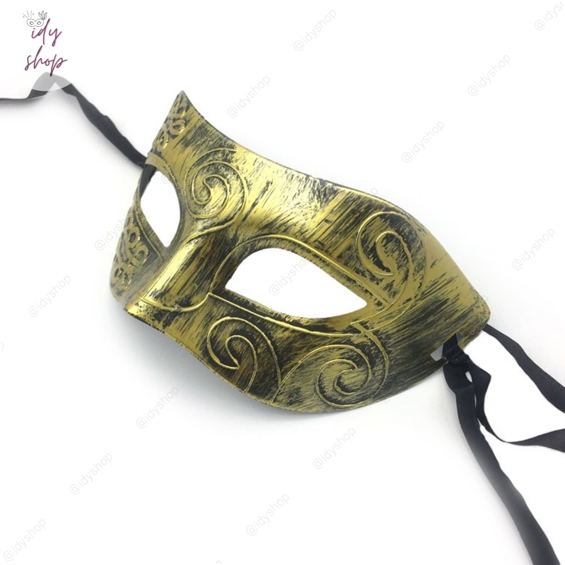 หน้ากากนักรบโรมันกรีกโบราณ สีโลหะโบราณ สไตล์กลาดิเอเตอร์ (Gladiator) Fancy Roman Mask หน้ากากแฟนซี ผู้ชาย หน้ากากแฟนซีครึ่งหน้า หน้ากากแฟนซี idyshop