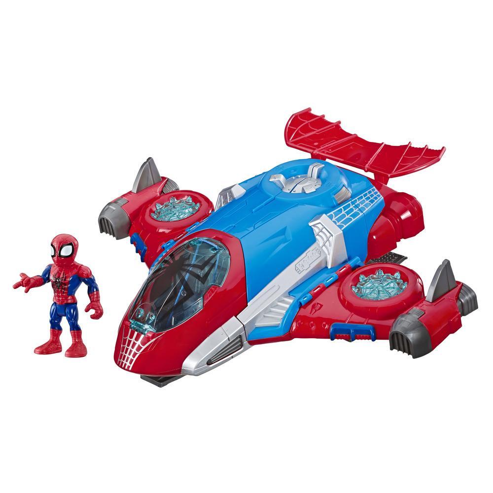 Hasbro Playskool Heroes Marvel Super Hero Adventures Spider-Man Jetquarters ฮาสโบร มาร์เวล เครื่องบินเจ็ท และ หุ่นโมเดลฟิกเกอร์ สไปเดอร์-แมน ขนาด 5 นิ้ว ลิขสิทธิ์แท้