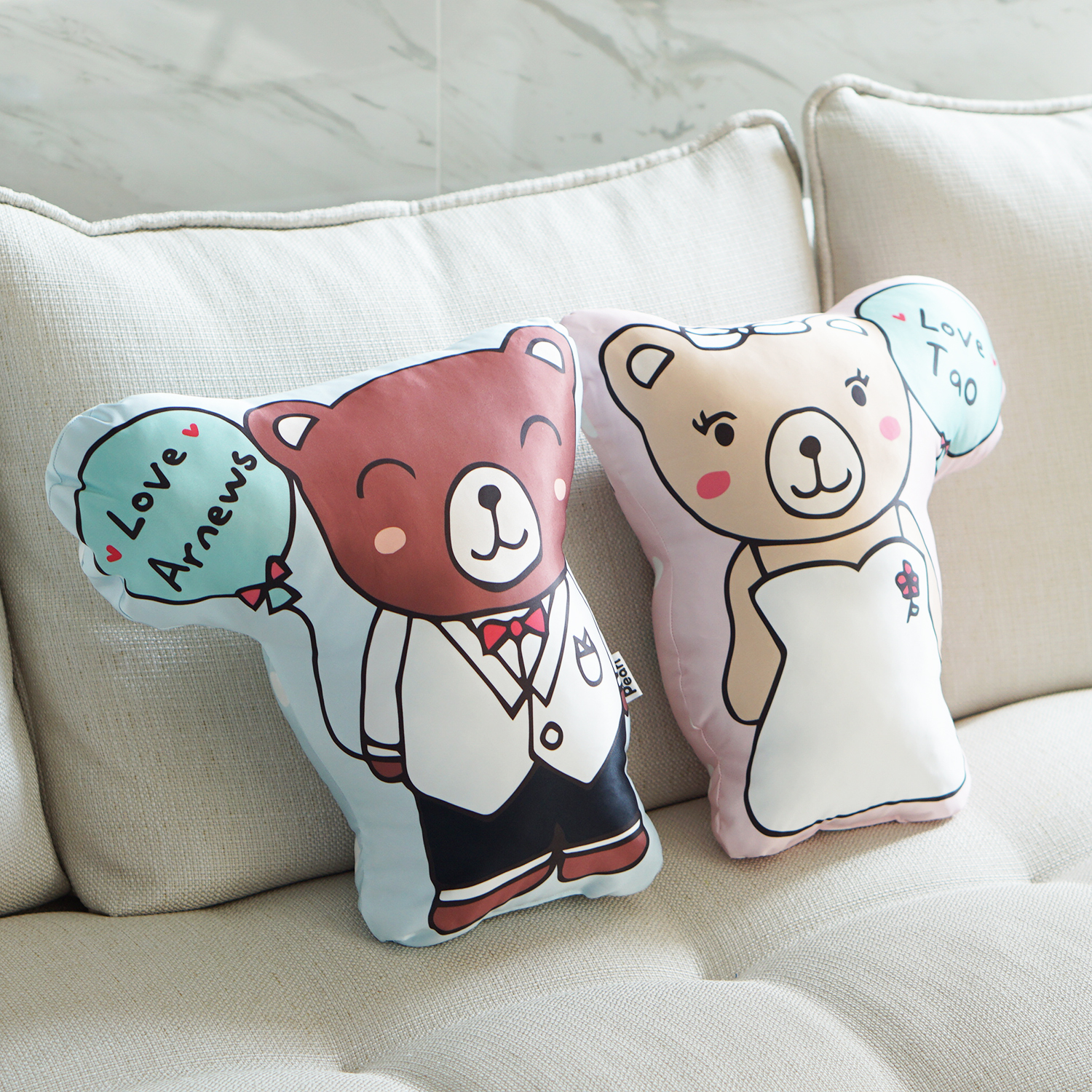 หมอนสั่งทำใส่ชื่อ ลายหมี - Teddy